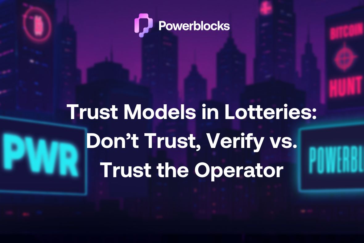 Trust Models in Lotteries: Don’t Trust, Verify vs. Trust the Operator